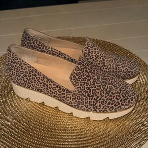 Alex Marie Brown Leopard Print Loafers